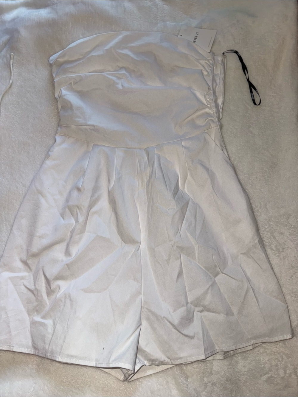 Forever 21 White Strapless Romper